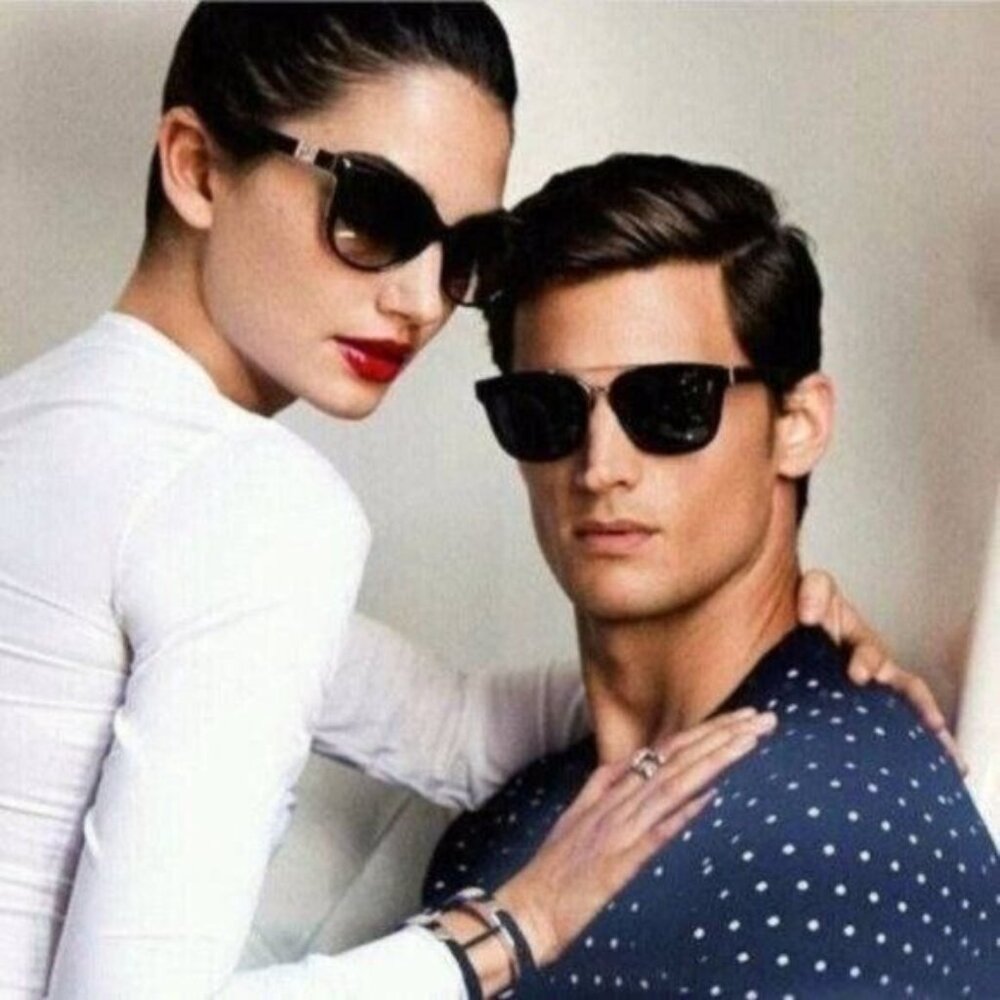 Carolina Herrera Sunglasses SHE697 Brown Cat Eye Classic - Picture 8 of 9